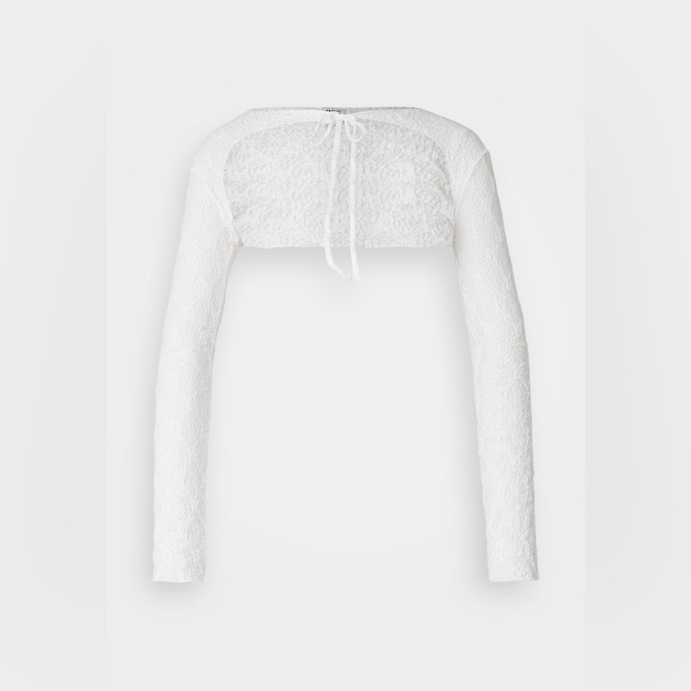 096 BDG Urban Outfitters Elegant White Lace Women's Cardigan Shrug, Medium
